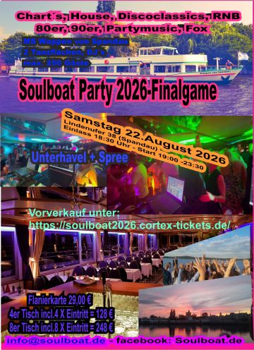 Entradas para Soulboat 2026 Finalgame en 22.08.2026 - Comprar entradas